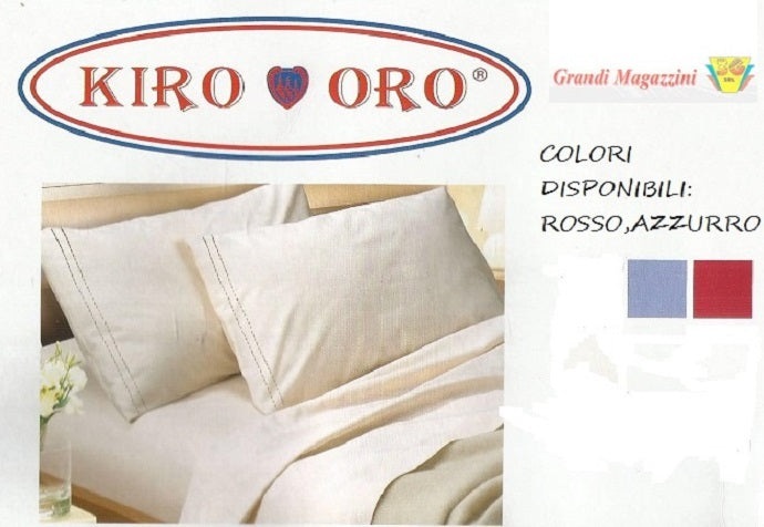 Completo lenzuola in puro cotone per letto una piazza e mezza Kiro Oro.  B843